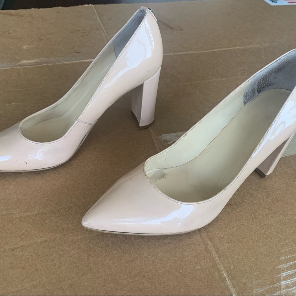 Ivanka Trump Cream Patent Heels